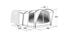 Outwell Newburg 260 Drive Away Awning -Travel And Tent 111102 newburg 260 drawing perspective2