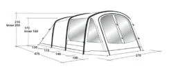 Outwell Rosedale 4PA Air Tent -Travel And Tent 111178 rosedale 4pa drawing perspective2