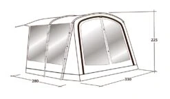 Outwell Universal Awning Size 3 -Travel And Tent 111292 universal awning size 3 drawing perspective2