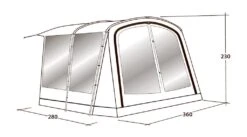 Outwell Universal Awning Size 4 -Travel And Tent 111293 universal awning size 4 drawing perspective2