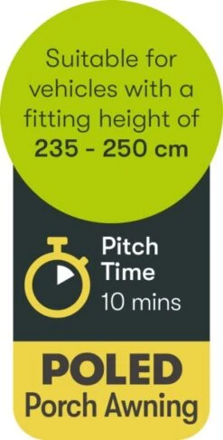 Quest Falcon 260 Poled Porch Caravan Awning -Travel And Tent a3501 9 fullsize