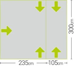 Quest Falcon 300 Low Poled Drive Away Awning -Travel And Tent a3507 7 midsize