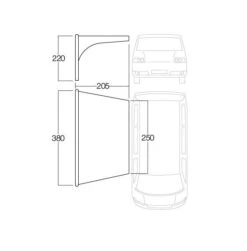 Vango AirBeam Sky Canopy 2.5m -Travel And Tent airbeam sky canopy for caravan motorhomes 25m3