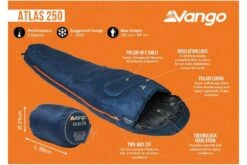 Vango Atlas 250 Sleeping Bag Ink Blue -Travel And Tent atlas 2502