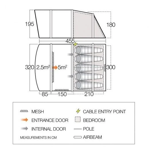 Vango Avington Flow 500 Air Tent 2 Vango Avington Flow 500 Air Tent - Image 2