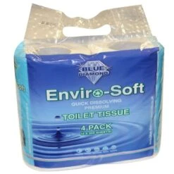 Blue Diamond Enviro-Soft Premium Toilet Tissue 4 Pack 5 Blue Diamond Enviro-Soft Premium Toilet Tissue 4 Pack -Travel And Tent bd205 1