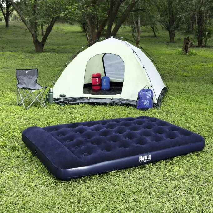 Bestway Double Easy Inflate Flocked Airbed 3 Bestway Double Easy Inflate Flocked Airbed - Image 3