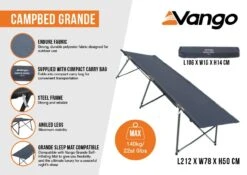 Vango Campbed Grande -Travel And Tent campbed grande infographic low res