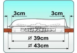 Fiamma 400 X 400 Roof Vent White -Travel And Tent fiamma vent plan1
