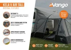 Vango Kela V Tall AirAway Drive Away Awning -Travel And Tent kela v air tall2