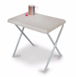Resin Low Profile White Table -Travel And Tent mini table white 0 1