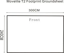Outdoor Revolution Movelite T2/Turismo Footprint Groundsheet (300cm X 240cm) -Travel And Tent movelite t2 footprint groundsheet
