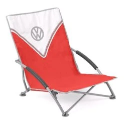 Volkswagen Red Campervan Folding Low Camping Chair -Travel And Tent ol0192 vw low folding chair red 2 88a838