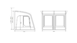 Outdoor Revolution Sportlite Caravan/Motorhome Air 320L Awning -Travel And Tent orca1001 floorplan