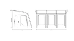 Outdoor Revolution Sportlite Air 400 Awning -Travel And Tent orca1010 whitebackground florrplan