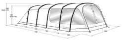 Outwell Knightdale 8PA Air Tent Package -Travel And Tent outwell knightdale 8pa air tent dimensions 1