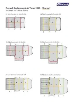 Outwell Air Repair Tube Orange 105cm - 200cm 11 Outwell Air Repair Tube Orange 105cm - 200cm -Travel And Tent outwell tube kit orange