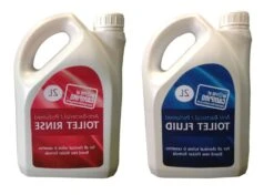 WoC Blue 2 Ltr & Pink 2 Ltr Toilet Fluid Package -Travel And Tent package 2 1 1