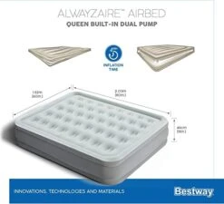 Bestway AlwayzAire Queen Airbed Built-In Dual Pump -Travel And Tent queen alwayzaire airbed5