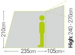 Quest Falcon 300 High Poled Drive Away Awning -Travel And Tent quest falcon 300 poled drive away awning high 3