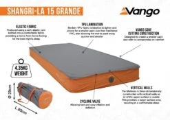 Vango Shangri-La II 15 Grande Self Inflating Mat -Travel And Tent shangri la 15 grande infographic medium