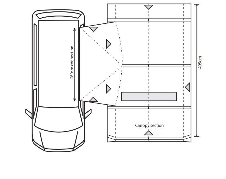 Outdoor Revolution Movelite T4E PC Lowline Awning 2 Outdoor Revolution Movelite T4E PC Lowline Awning - Image 2