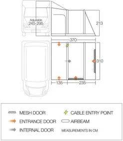 Vango Kela V Tall AirAway Drive Away Awning -Travel And Tent vango 2020 awnings floorplan kela iii tall 2
