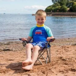 Volkswagen Kids Blue Camping Chair -Travel And Tent vw kids chair 7 min