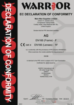 Warrior Grey Anti-Glare Lens Spectacle One Size - 12 Pack -Travel And Tent warrior grey anti glare lens spectacle one size declaration